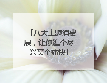 八大主题消费展，让你逛个尽兴买个痛快